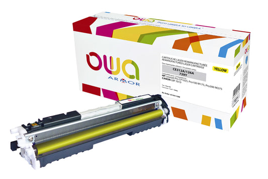 Gereconditioneerde gele tonercartridge HP CE312A (Oplaadbaar)
