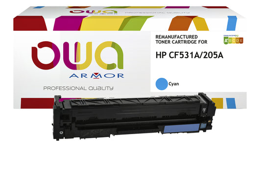 Gereconditioneerde OWA Cyan Tonercartridge HP CF531A