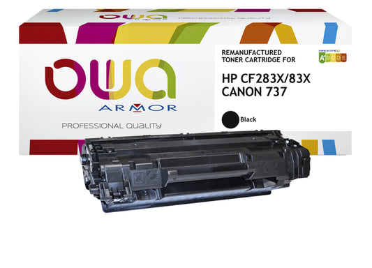Gereconditioneerde OWA HP CF283X Zwart Tonercartridge
