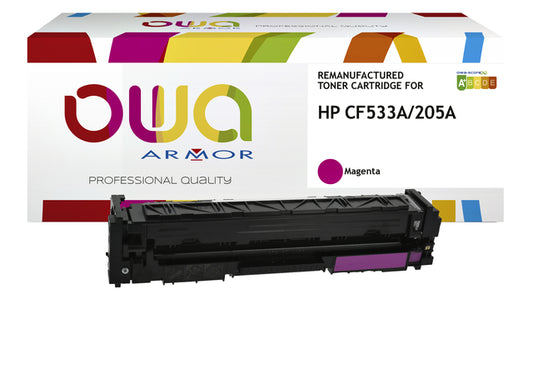 HP CF533A Rood Tonercartridge van OWA voor Groot Printvolume