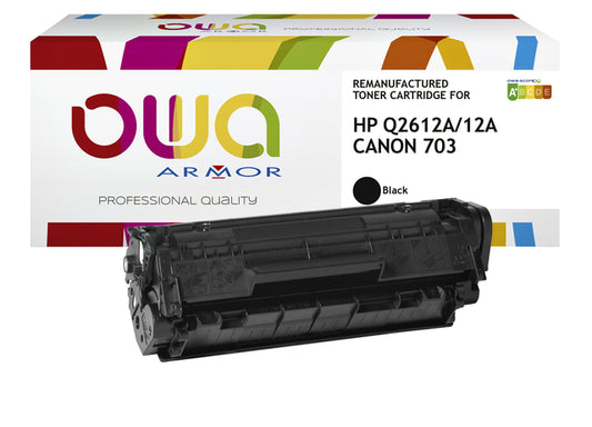 OWA HP Q2612A Zwart Tonercartridge | Gereconditioneerd