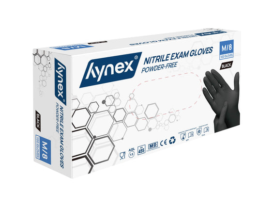 Handschoen Hynex M Nitril 100 st zwart