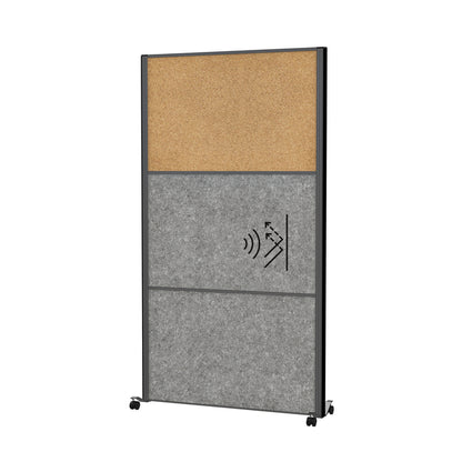 Modulaire scheidingswand MAULconnecto Akoestiek Antraciet Kurk
