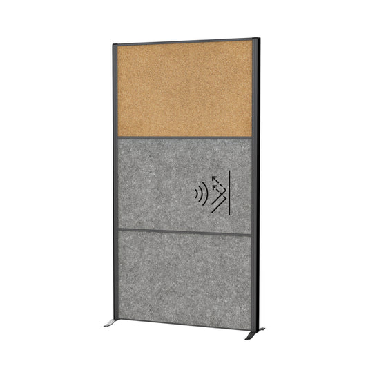Modulaire scheidingswand MAULconnecto Akoestiek Voet Antraciet Kurk