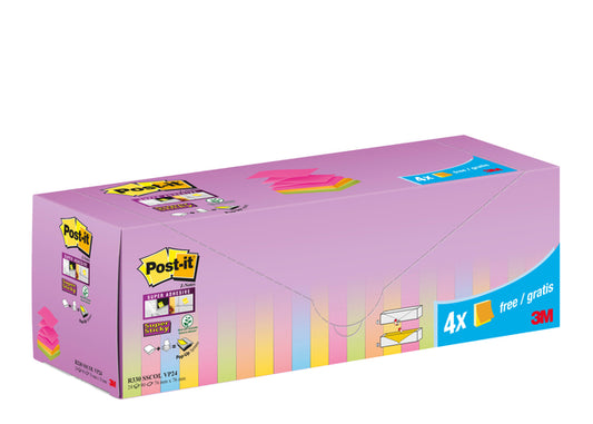 Memoblok Post-it Z-Note R330 SS 76x76mm Assorti