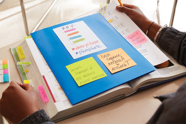 Memoblok Post-it® Neon Assortiment 38x51mm, felgekleurde notes - 4