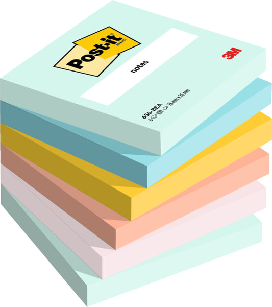 Memoblok Post-it 654 76x76mm Beachside Colour