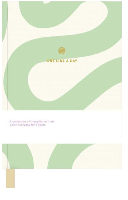 Notitieboek One Line a Day Flow Groen/Wit