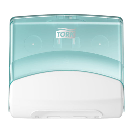 Tork W4 wandreinigingsdoekdispenser wit/turquoise