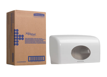 Dispenser Aquarius 6992 duo voor kleine toilettissuerollen wit