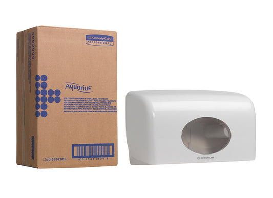 Dispenser Aquarius 6992 duo voor kleine toilettissuerollen wit