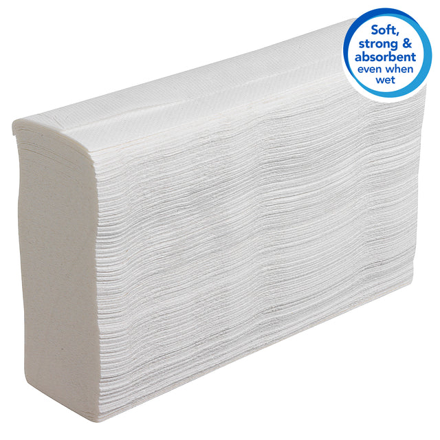 Scott Slimfold papieren handdoek wit 1-laags, 16 wikkels - 4