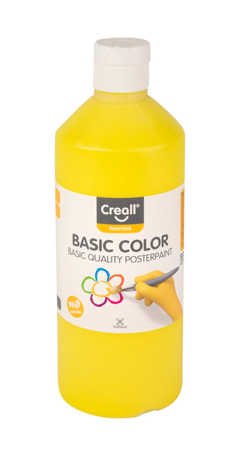 Plakkaatverf Creall basic geel 500ml op waterbasis