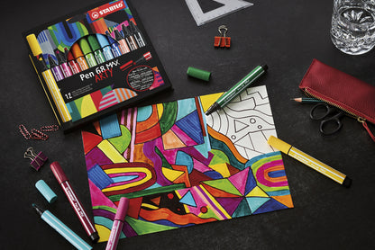 Stabilo Pen 68 Max Assortiment 12 kleuren - 4