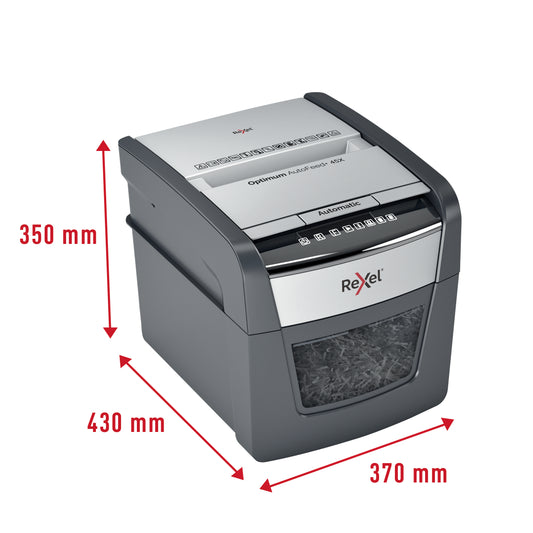 Rexel Optimum Auto 45X Papiervernietiger 4x28mm, automatische snede
