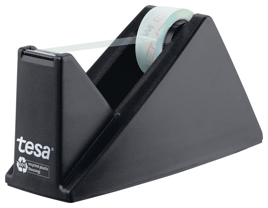 Tesa Plakbandhouder 59045 met 1 Rol 19mm x 10m, Zwart