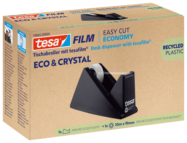 Tesa Plakbandhouder 59045 met 1 Rol 19mm x 10m, Zwart - 2