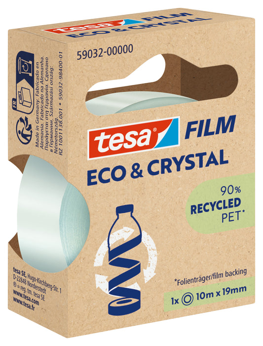 Plakband Tesa Eco Crystal 19mmx10m, transparant