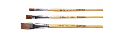 Set van 3 Qrea synthetische kwasten met verschillende breedtes