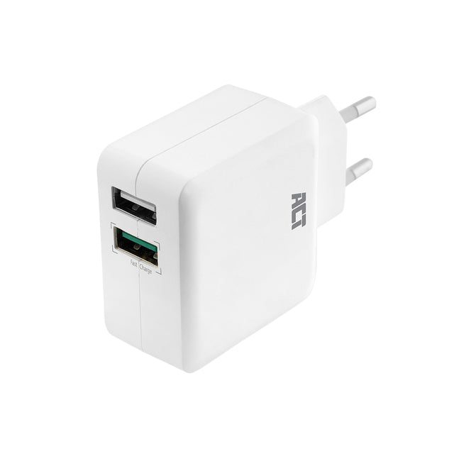 ACT USB Oplader 30W met 2 Poorten QuickCharge