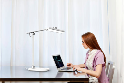 Bureaulamp Unilux Pureline led wit met grote roterende kop - 7