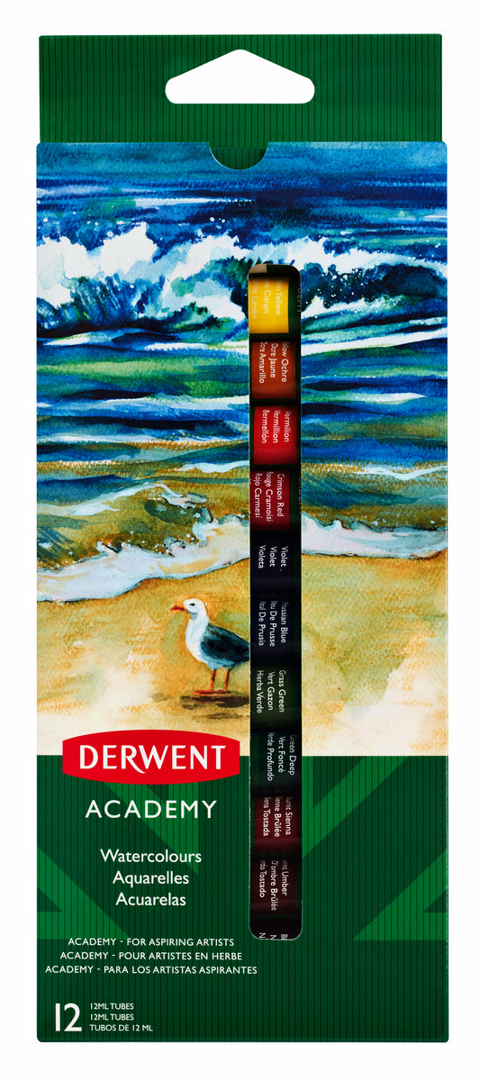 Derwent Academy Waterverf Assortiment - Transparante Waterverf in Tube