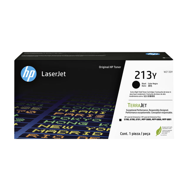 HP W2130Y 213Y Zwarte XL/HC Tonercartridge