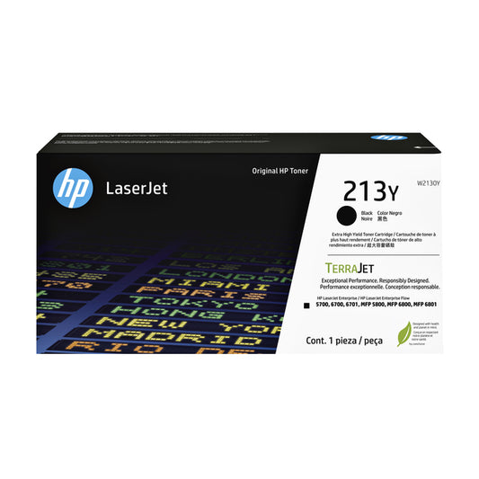 HP W2130Y 213Y Zwarte XL/HC Tonercartridge