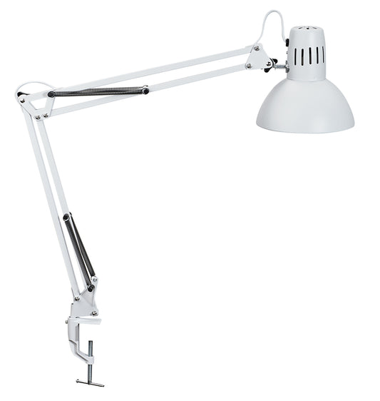 Maul Study Tafelklemarmatuur met E27 Fitting, Wit