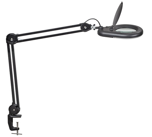 Loeplamp MAUL Viso LED Tafelklem Zwart met 3D verstelbare lens