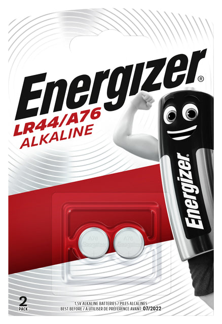 Energizer LR44 alkaline knoopcelbatterij 2 stuks