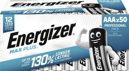 Energizer Max Plus AAA alkaline batterijen 50 stuks