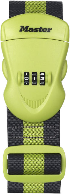 Master Lock bagageriem met 3-cijferig combinatie, 2m groen/zwart