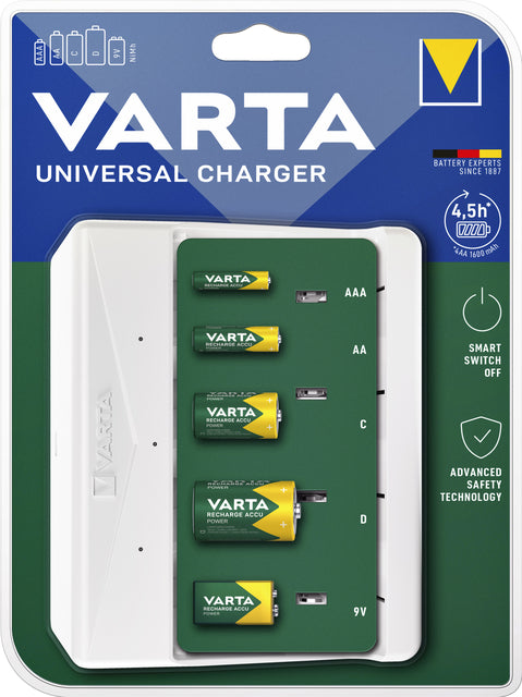 Varta universele batterijoplader voor verschillende formaten