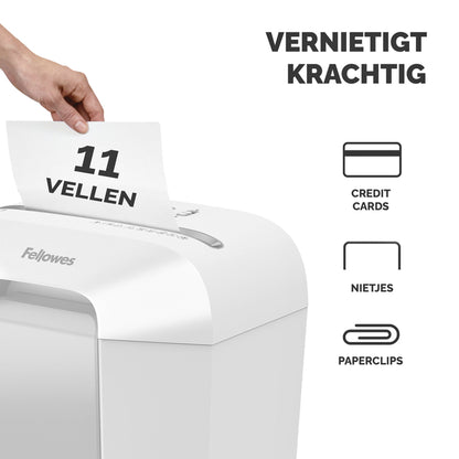 Fellowes LX70 Papiervernietiger 4x40mm wit - 2