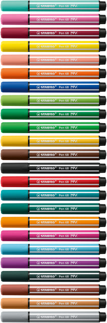 STABILO Pen 68 Max viltstift bruin, 24 kleuren, waterbasis - 4