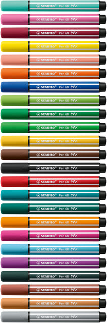 STABILO Pen 68 Max viltstift geel, waterbasis, 24 kleuren - 4
