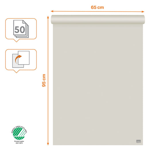 Flipoverpapier Nobo 65x95cm plano, geschikt voor presentaties