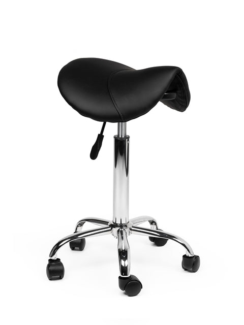 Zadelkruk Office Medium Harde Wielen Zwart