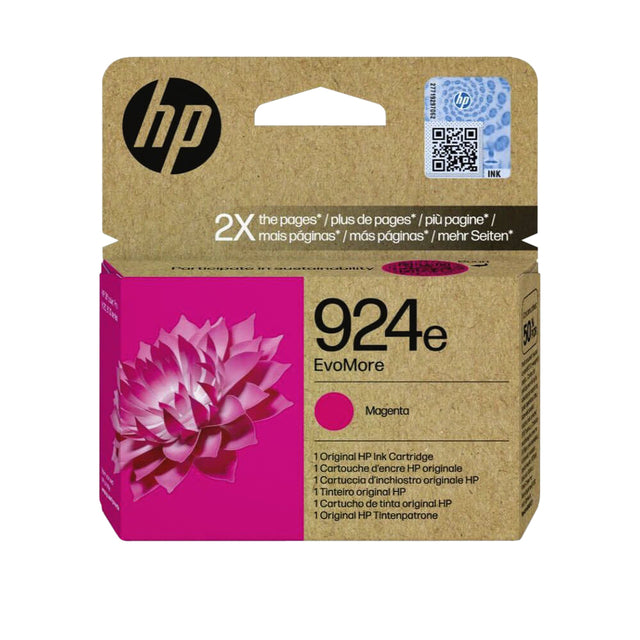 HP 924E Evomore Rood Inktcartridge (4K0U8NE) voor levendige kleuren