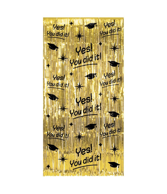 Classy feestdecoratie: 'You did it' feestgordijn