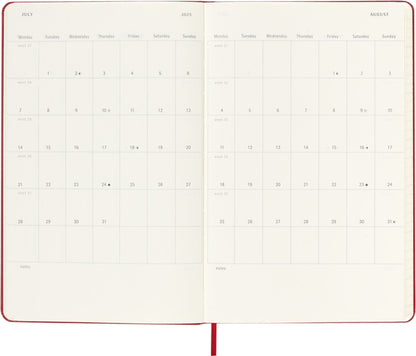 Agenda 2025 Grote Planweek 7 Dagen per Week 130x210 mm, Hard Cover Rood - 4