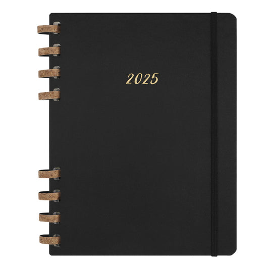 Life Planner 2025 Msk 7 dagen, 2 pagina’s, XL hardcover zwart