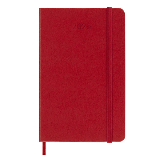 Agenda 2025 Msk Plan Week 7 dagen, 1 pagina, pocket hardcover rood