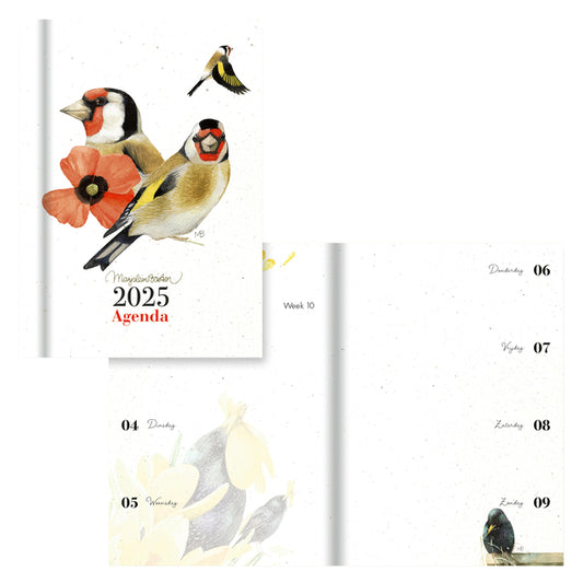 Agenda 2025 Marjolein Bastin 79x110mm 7 dagen/2 pagina’s, vogel