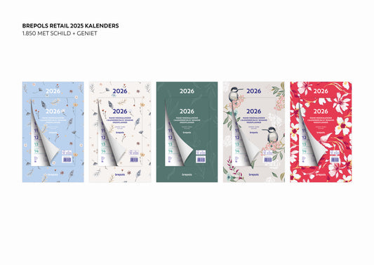 Weekkalender 2025 Brepols 190x130mm 7-dagen per pagina