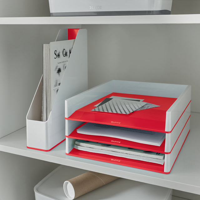 Leitz Brievenbak WOW A4 wit/rood - 3