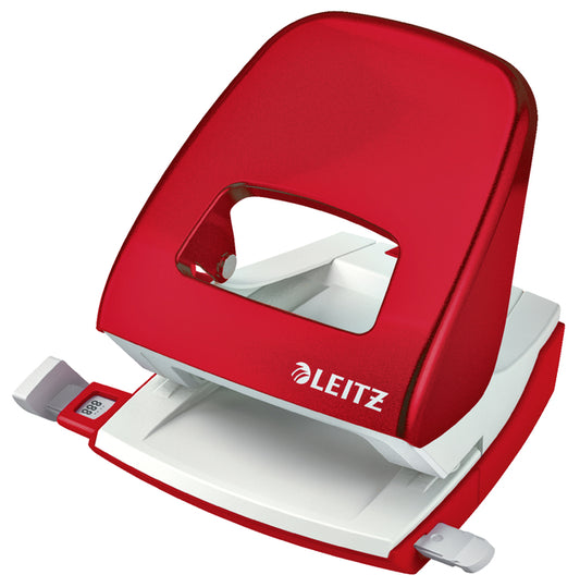 Leitz WOW Metaal Perforator 30 Vel, Rood