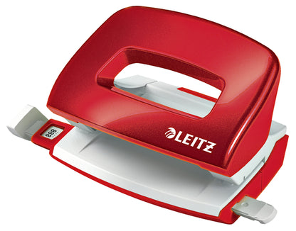 Perforator Leitz Nexxt, 10 vel, rood, mini