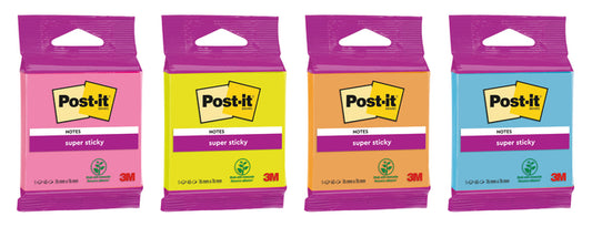 Post-it Notitieblok 76x76mm Assorti Kleur, 90 vel